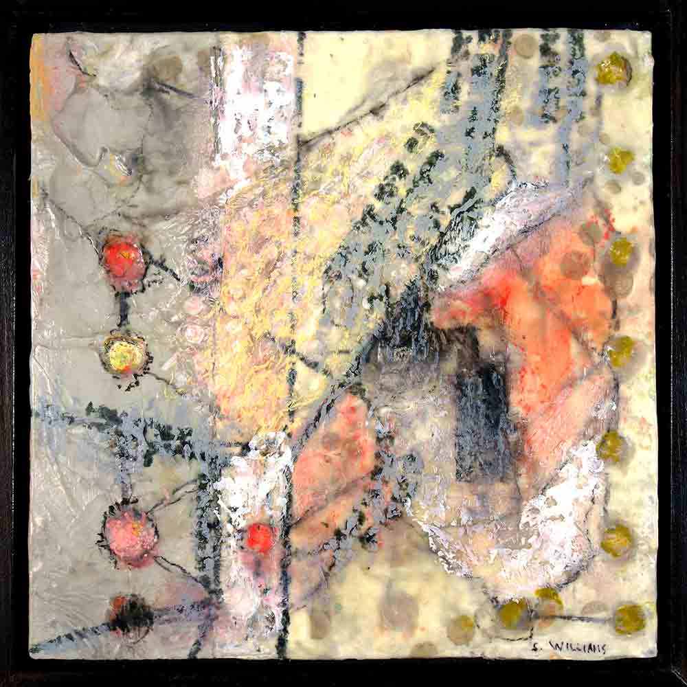 Birds Eye View  2 by Shirley Williams  Image: Original small float framed encaustic