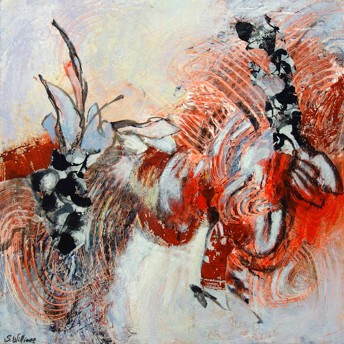 Coral Rhythm by Shirley Williams  Image: Original acrylic painting on gallery wrapped canvas called Coral Rhythm