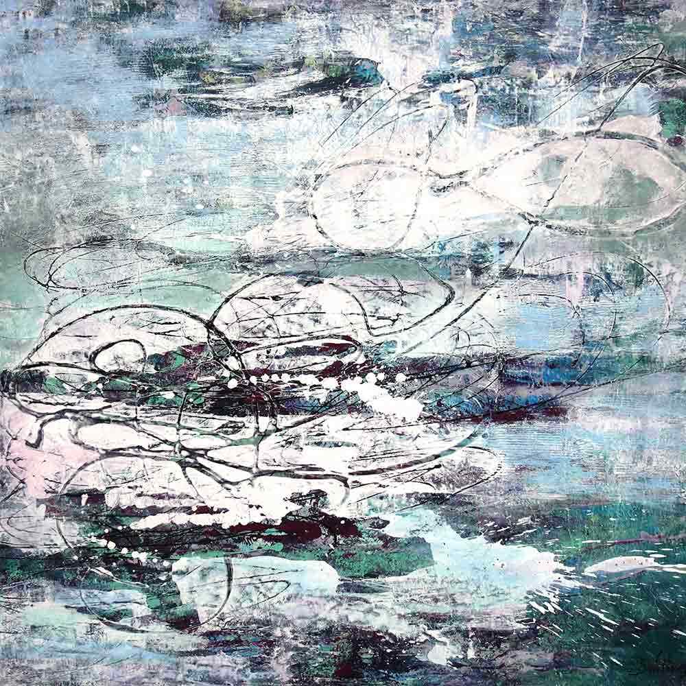Glacial Drift by Shirley Williams  Image: Large painting on canvas Glacial Drift