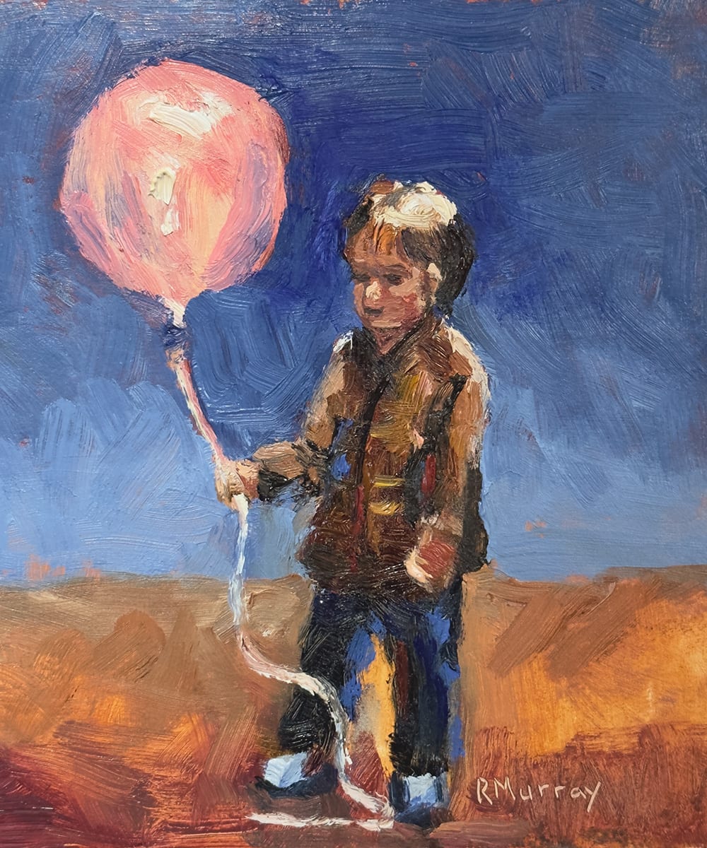 Boy With Balloon by Roberta Murray 