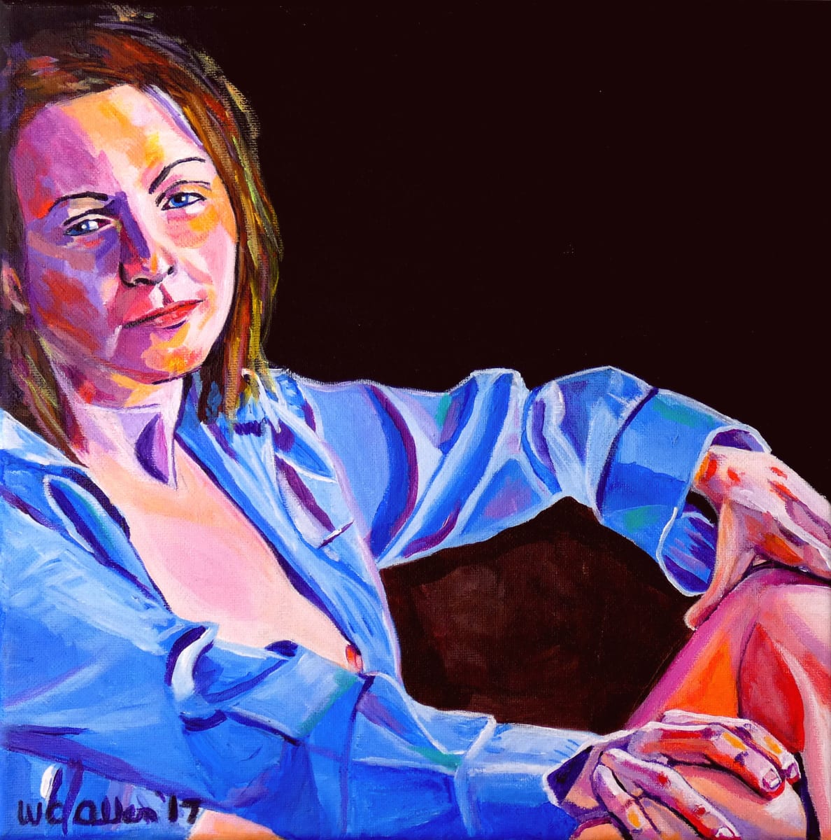 Her Blue Shirt by Wayne C. Allen 