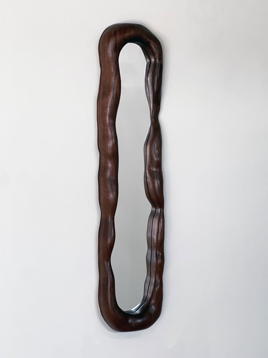 Oyster Mirror, Walnut by Forrest Hudes 
