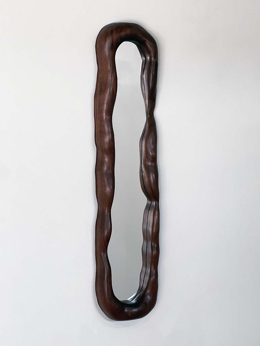 Oyster Mirror, Walnut by Forrest Hudes, Image 3.