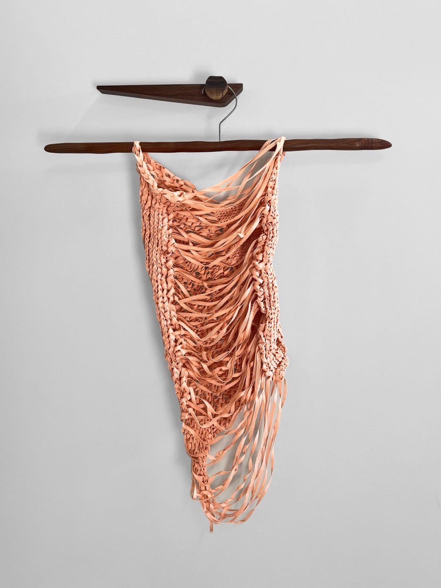 Torso Hanging (Pink, Walnut) by Forrest Hudes, Katie Shulman 