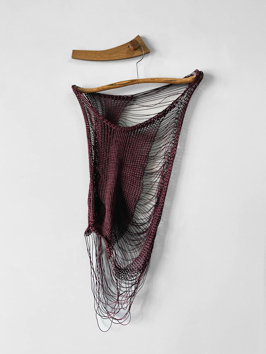 Torso Hanging (Maroon, Oak) by Forrest Hudes, Katie Shulman, Image 7.