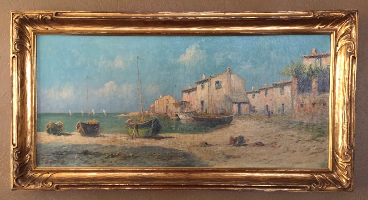 Coastal Scene by F. Calmard 