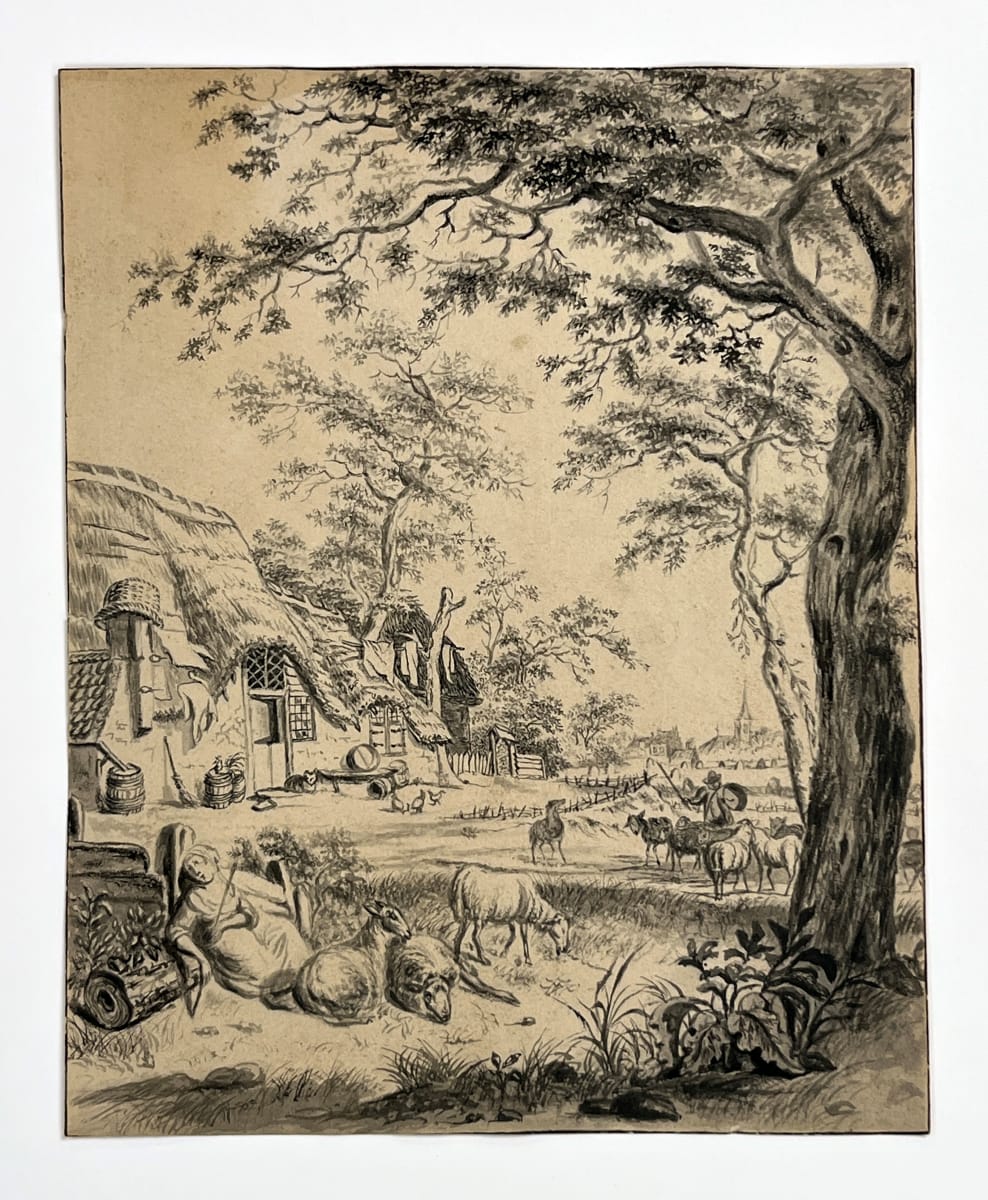 Rustic Scene by French School 