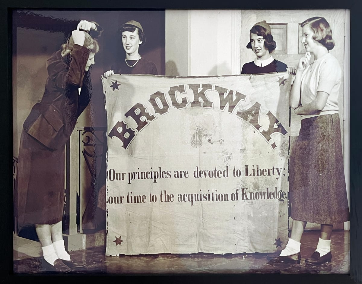 Students Holding the Brockway Banner 