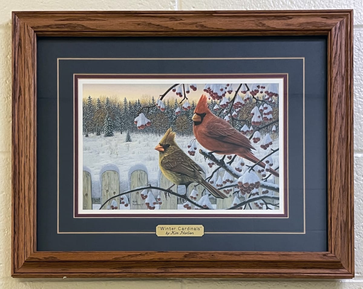 Winter Cardinals (reproduction) by Kim Norlien 