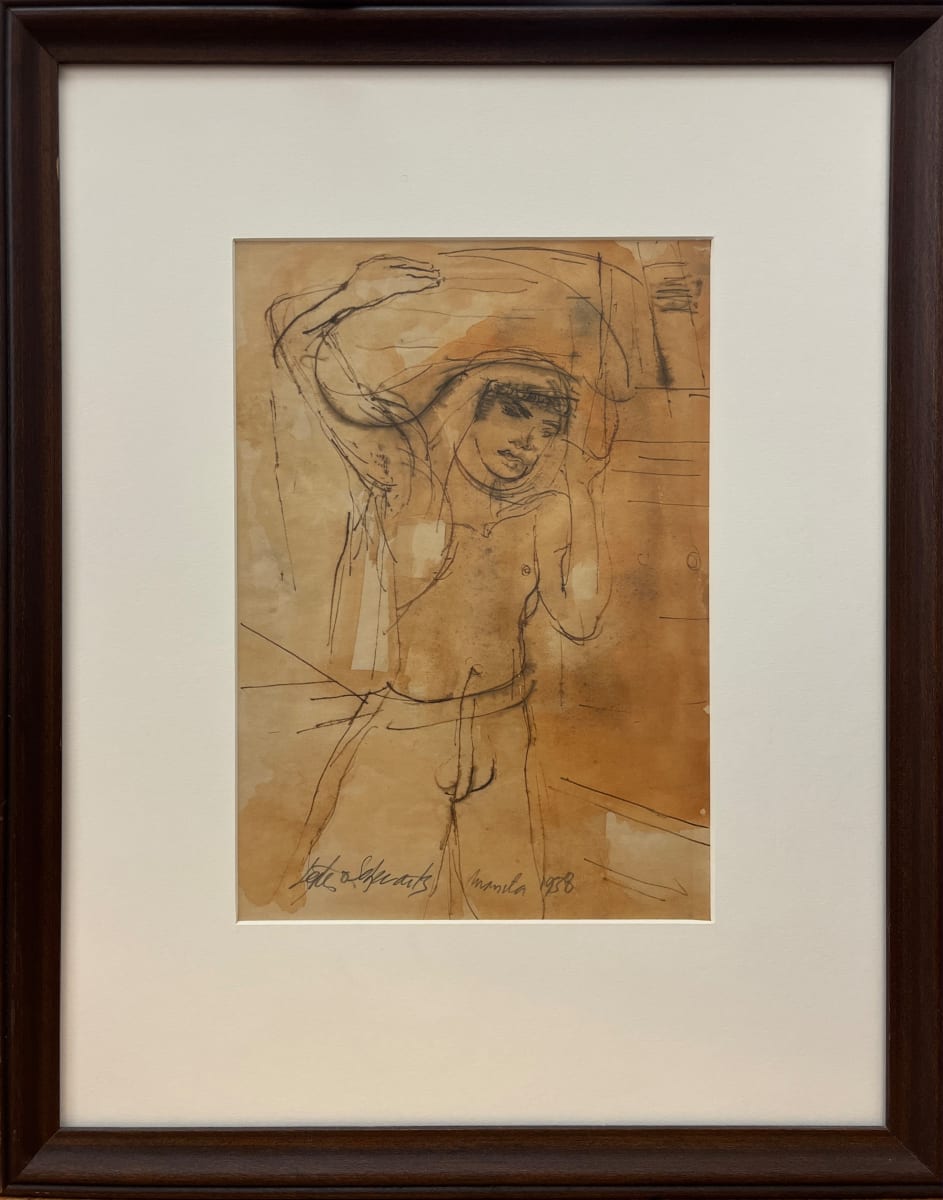 Ink and wash by Lester O. Schwartz 