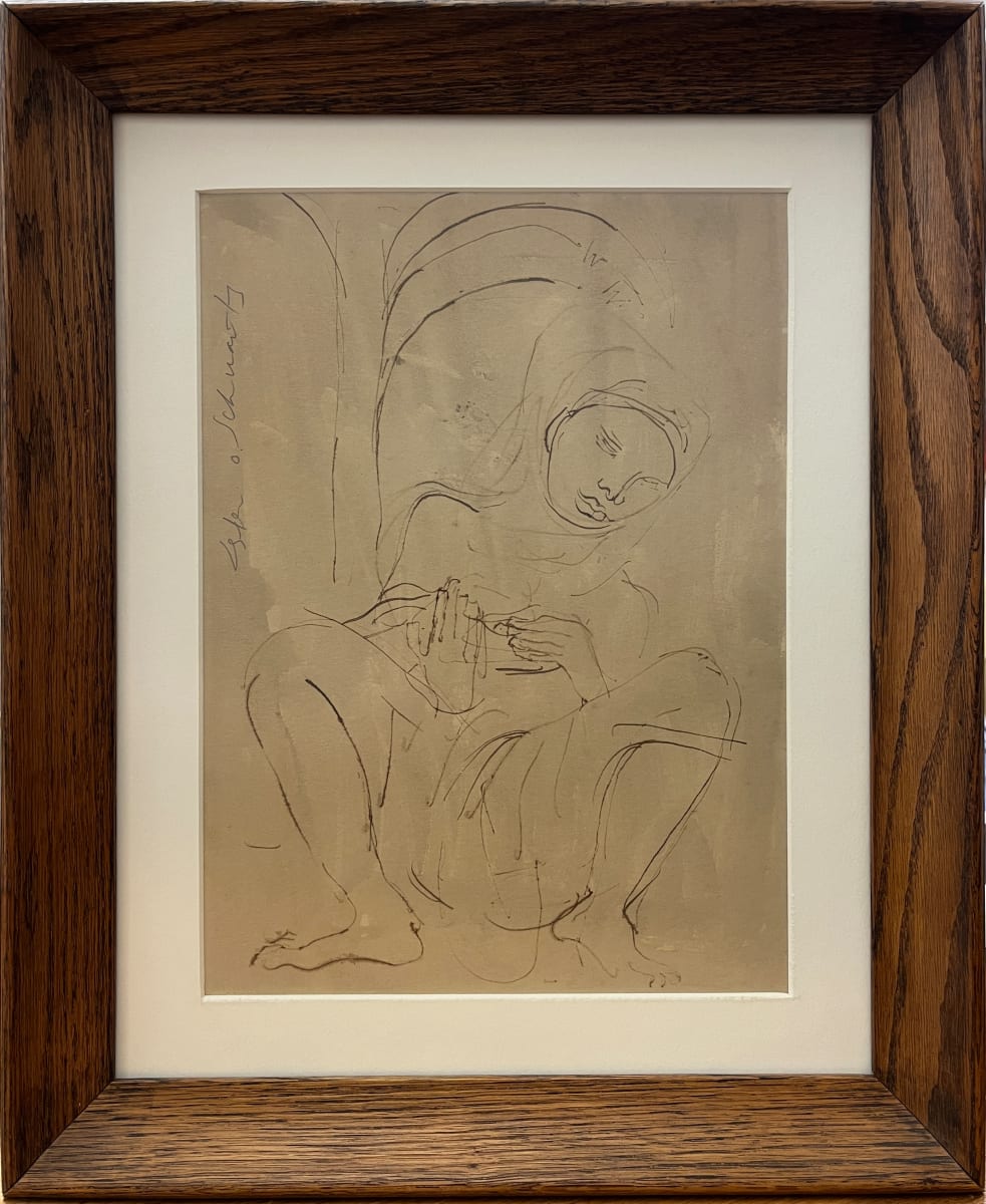 Ink and wash by Lester O. Schwartz 