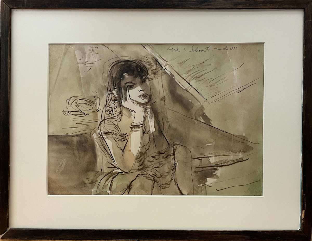 Ink and wash by Lester O. Schwartz, Image 1.