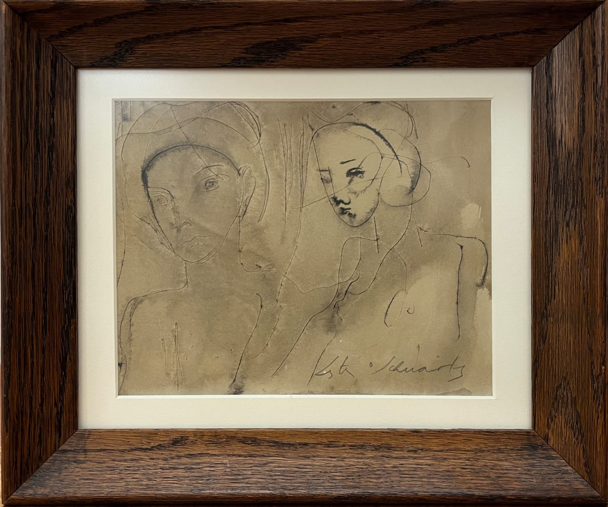 Ink and wash by Lester O. Schwartz 