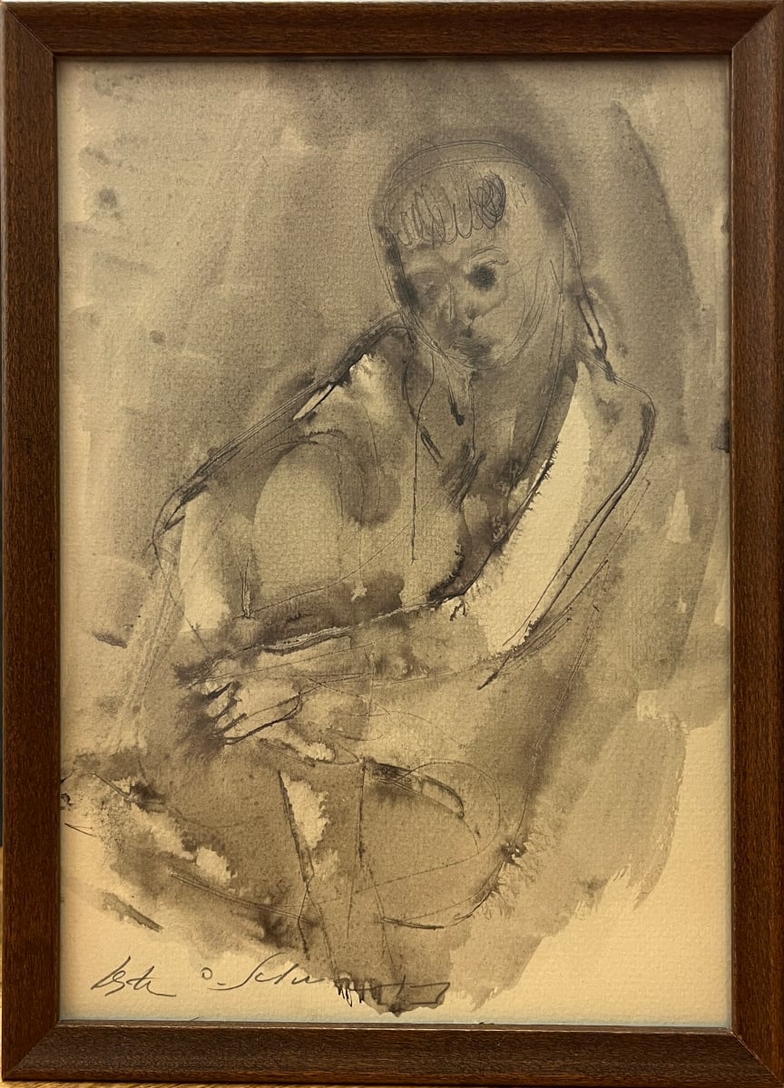 Ink and wash by Lester O. Schwartz 