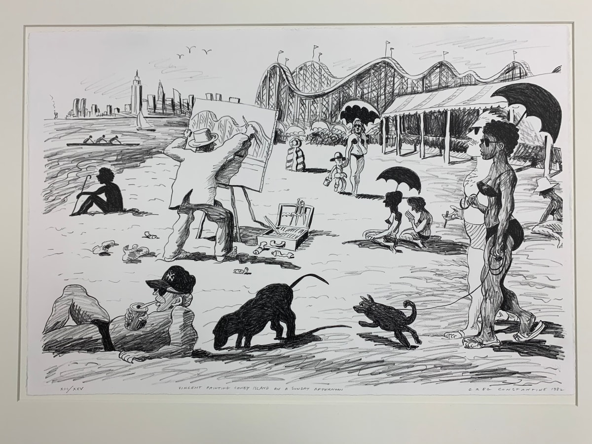 Vincent Painting Coney Island on a Sunday Afternoon by Greg Constantine 