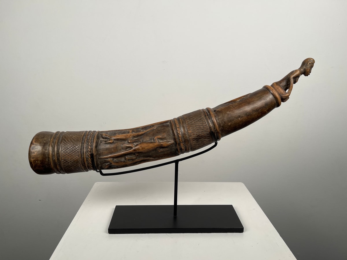 Kongo Wood Trumpet by Kongo culture 