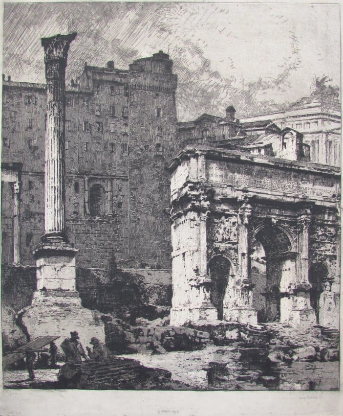 Scene in Italy by Luigi Kerming(?) 