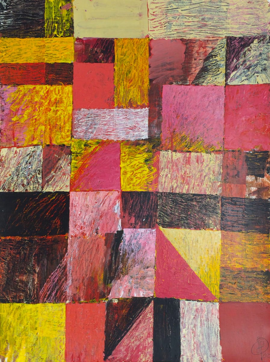 Untitled - 1-1990, oil paint on paper by Irving Bogle Haynes 