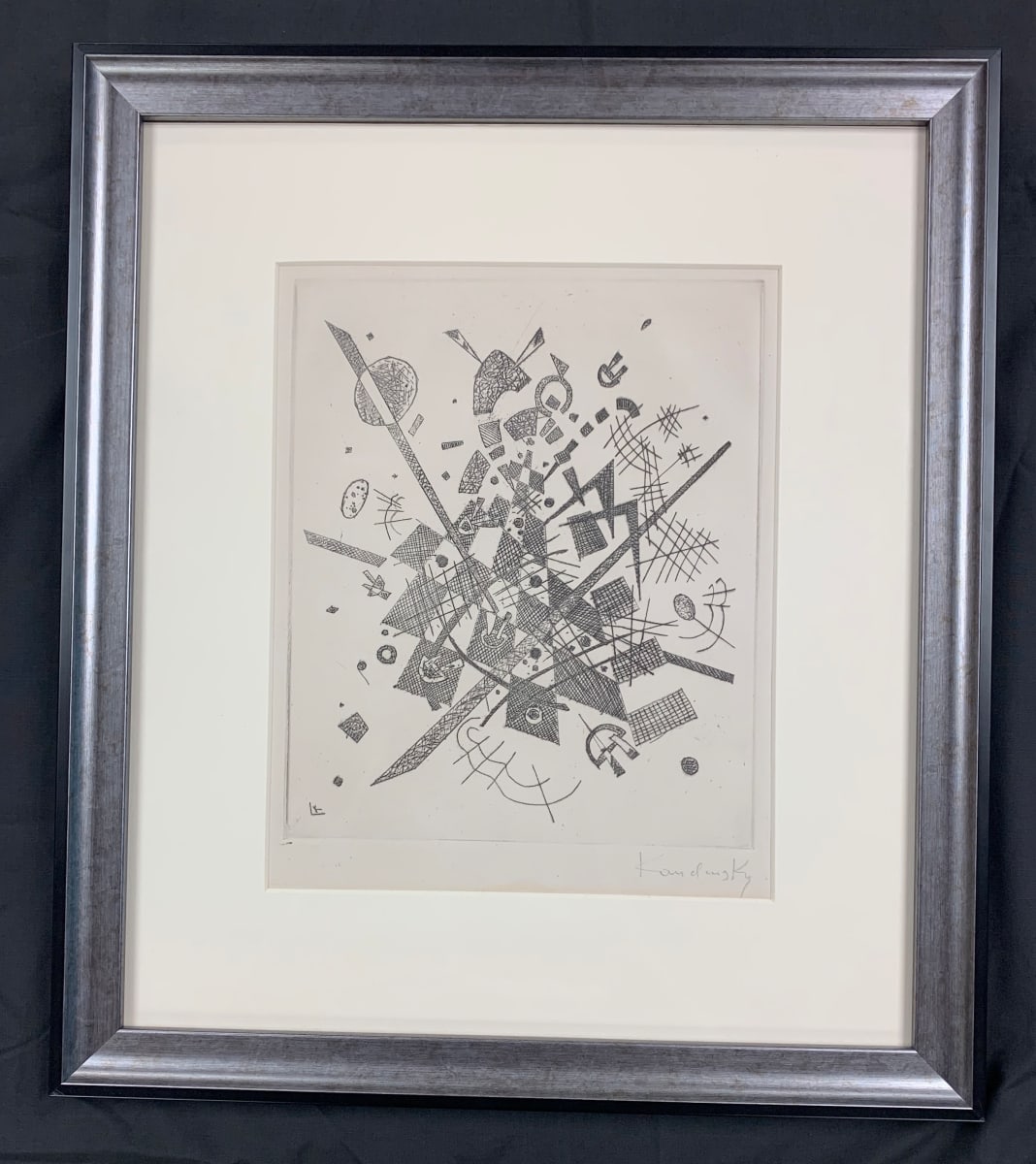 Black and White Abstract by Wassily Kandinsky 