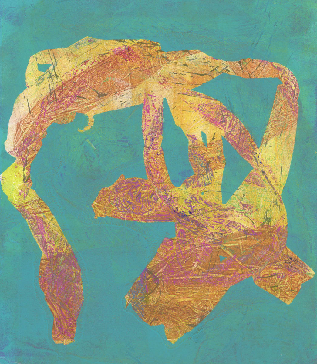 Dunk Tank by Kathy Cornwell  Image: Dunk Tank, fine art monotype by artist Kathy Cornwell