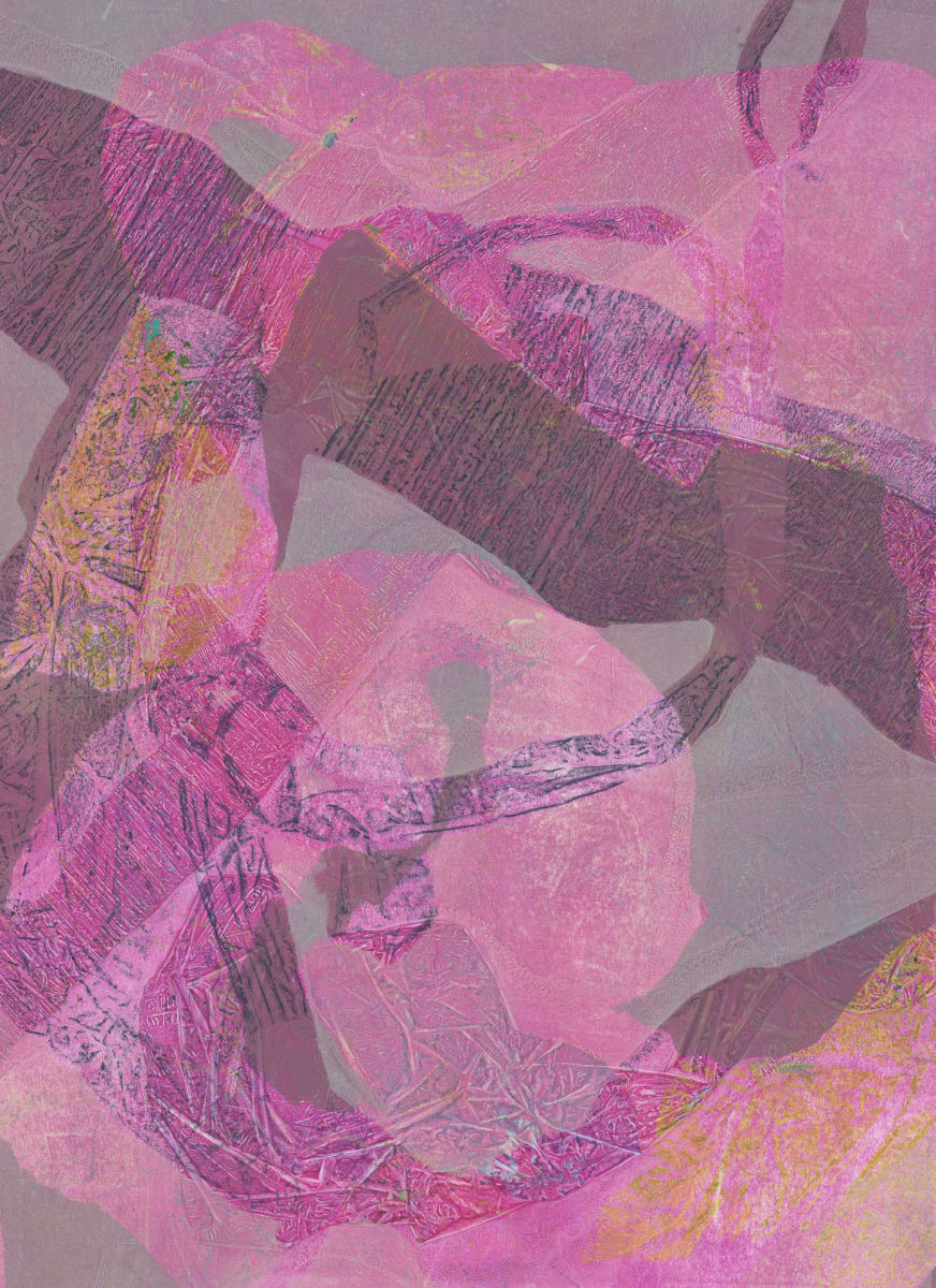 Midnight Snacker by Kathy Cornwell  Image: Midnight Snacker, fine art monotype by artist Kathy Cornwell