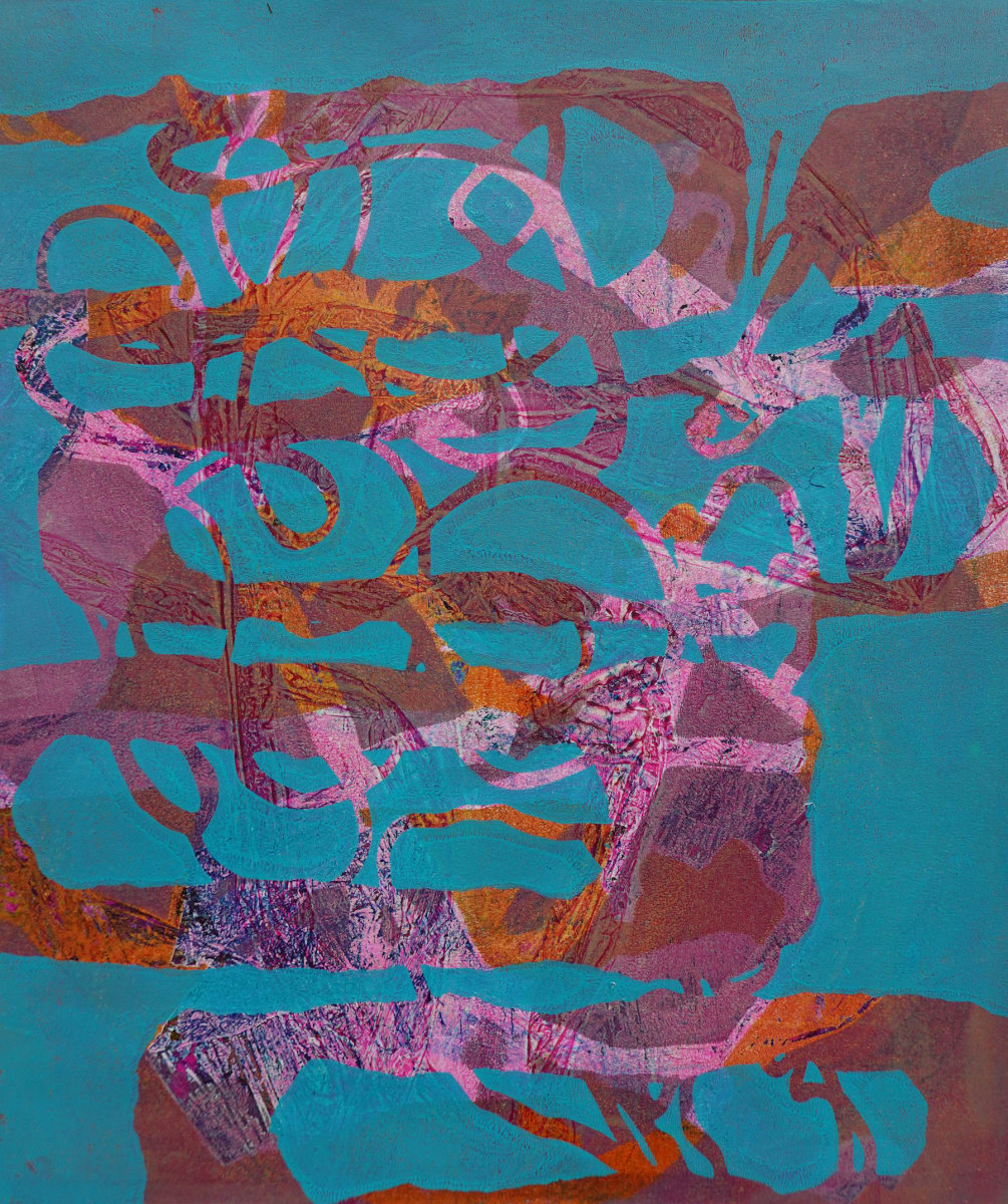 Random Roommate by Kathy Cornwell  Image: Random Roommate, fine art monotype by artist Kathy Cornwell