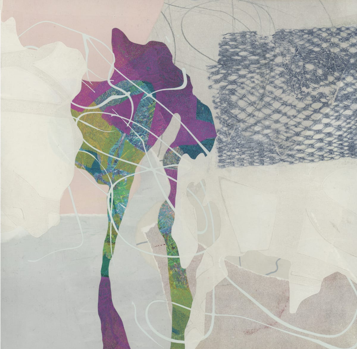 Gregerscroft by Kathy Cornwell  Image: Gregerscroft is a mixed media collage by artist Kathy Cornwell.