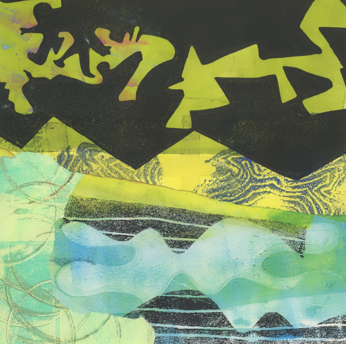 Nightjar by Kathy Cornwell  Image: Mixed media collage made with hand printed papers