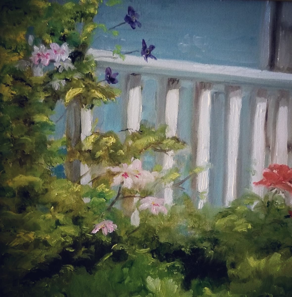 Plein-Air Garden by Elizabeth Stathis   Image: Garden plein-air and impressionist