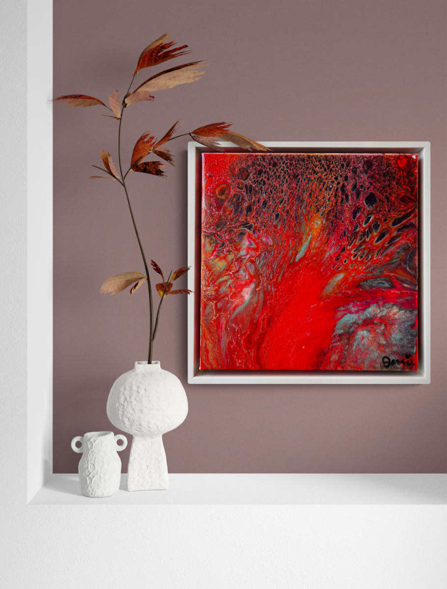 Coral Fire by Jessie Belle van Loon  Image: Coral Fire - Jessie Belle Art - In Place