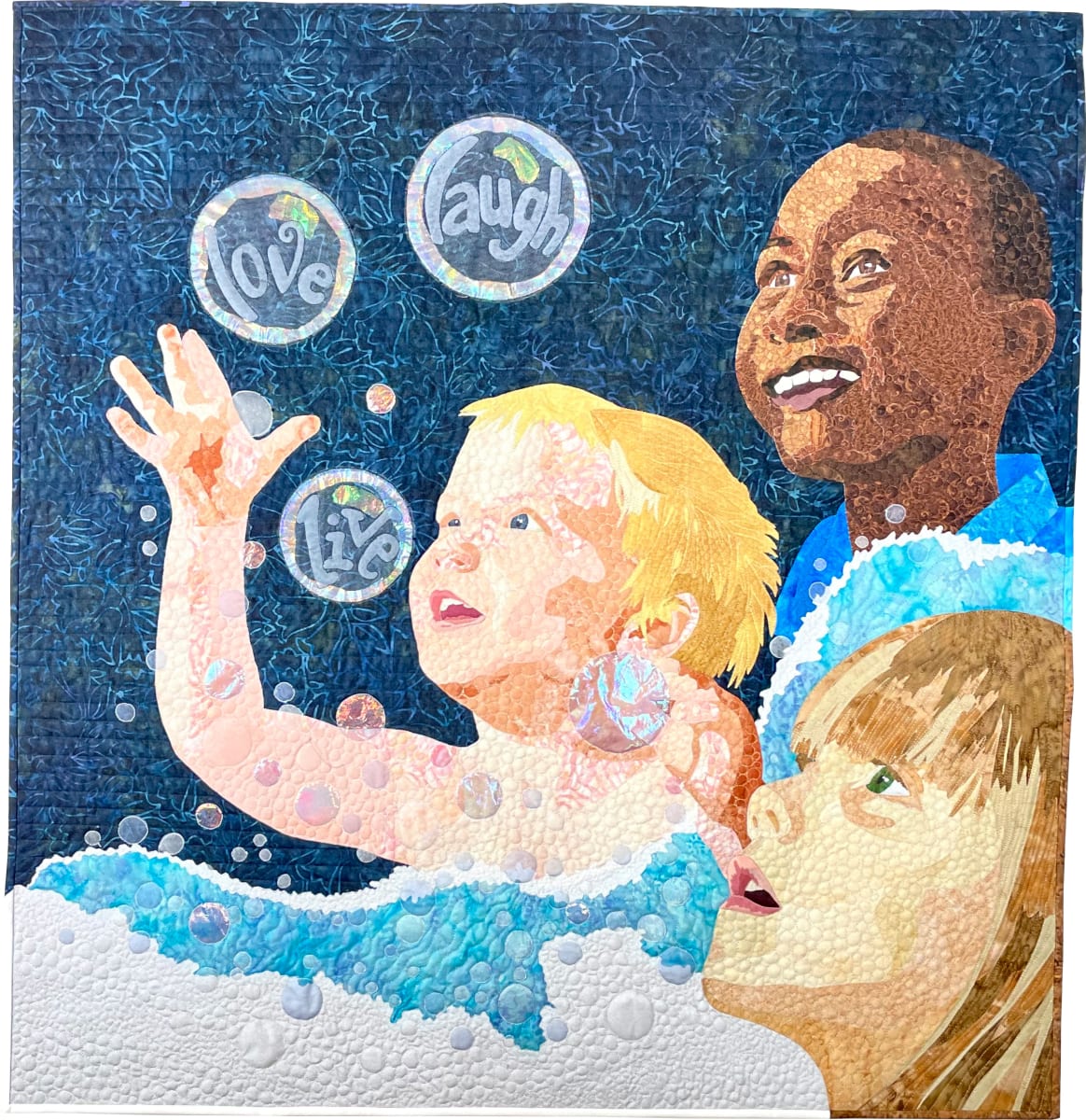 Live, Laugh, Love by Michelle Jackson  Image: It's fascinating to watch children experience things for the first time and bubbles are always fun to try and catch. These children are  not only reaching for bubbles, but for dreams of a bright life filled with laughter and love.