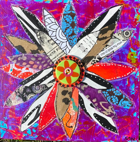 Free To Speak My Truth by Marsha Nieland  Image: Wildflower Free Collection- mixed media