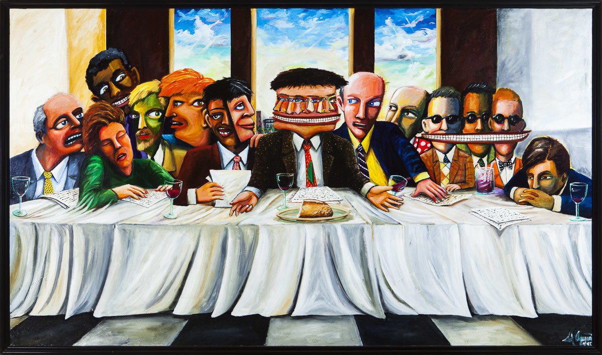 Modern Last Supper From The Collection Of KB Artwork Archive   Aquino Modern Last Supper Jp8qoi