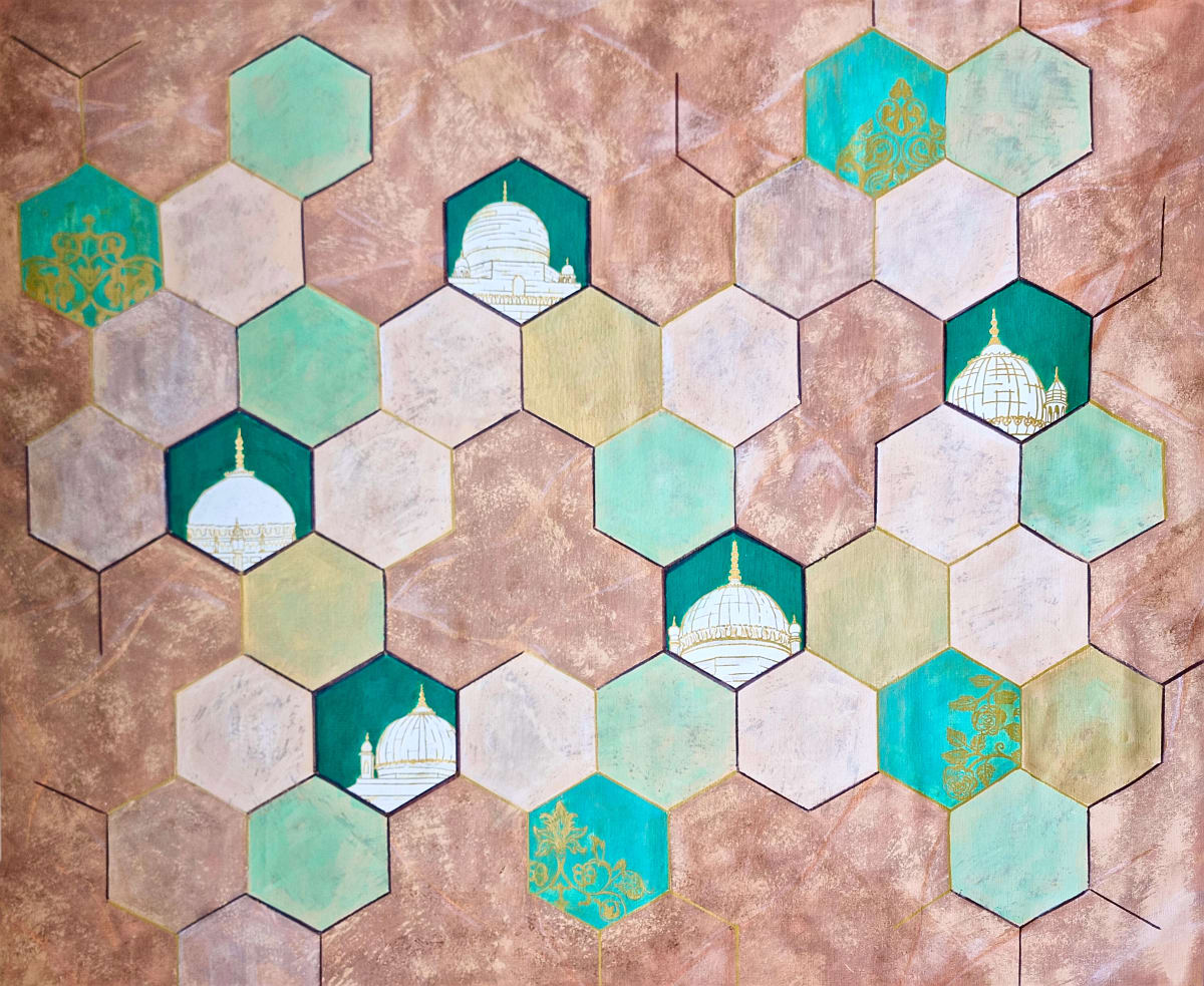 Crowning Glory by Fatema Champeli  Image: Weaving together a tapestry of spiritual significance and architectural elegance, “Crowning Glory” is a celebration of identity and belonging.