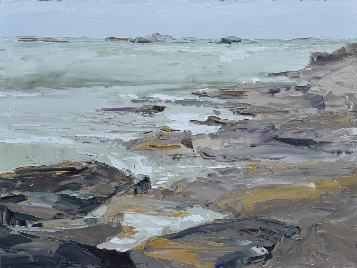 Sea Mist Marengo by Wendy Jagger  Image: Painted en plein air at Marengo, VIC with the sea mist rolling in.