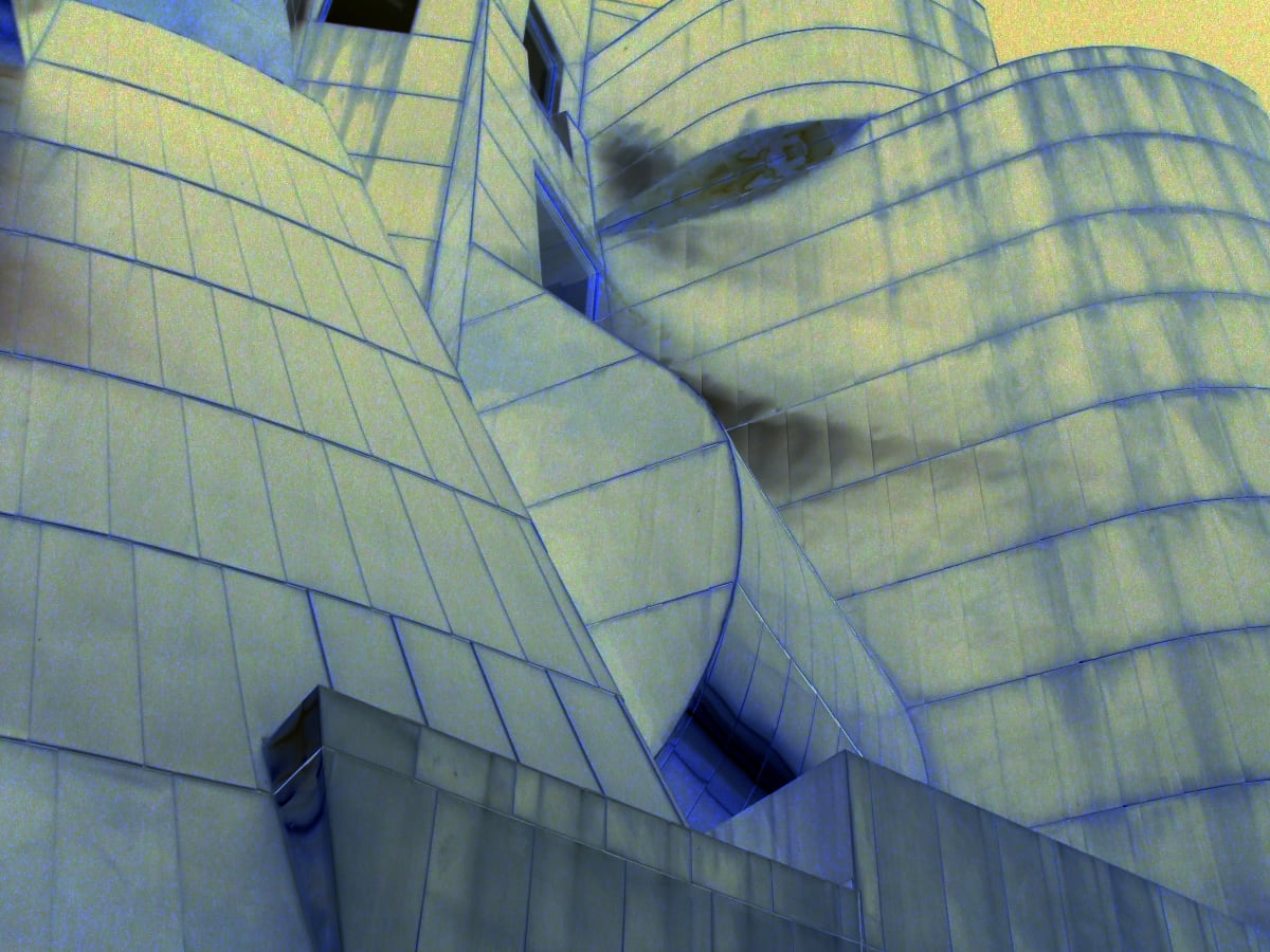 The Three Weisman Series: Geometry (damaged - slight scratch in dark blue area) - Make an Offer by Lisa Drew  Image: Geometry photograph by Lisa Drew