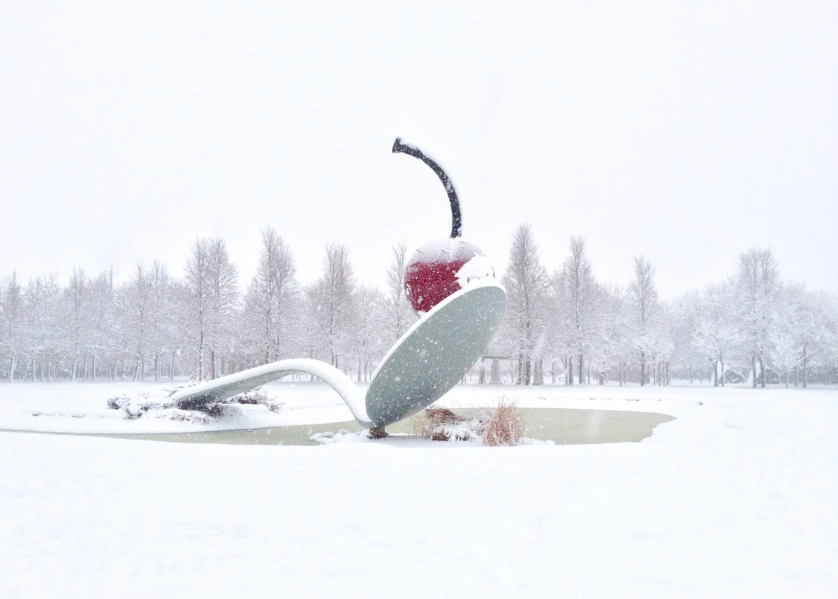 Spoon and Cherry in Winter by Lisa Drew, Image 1.