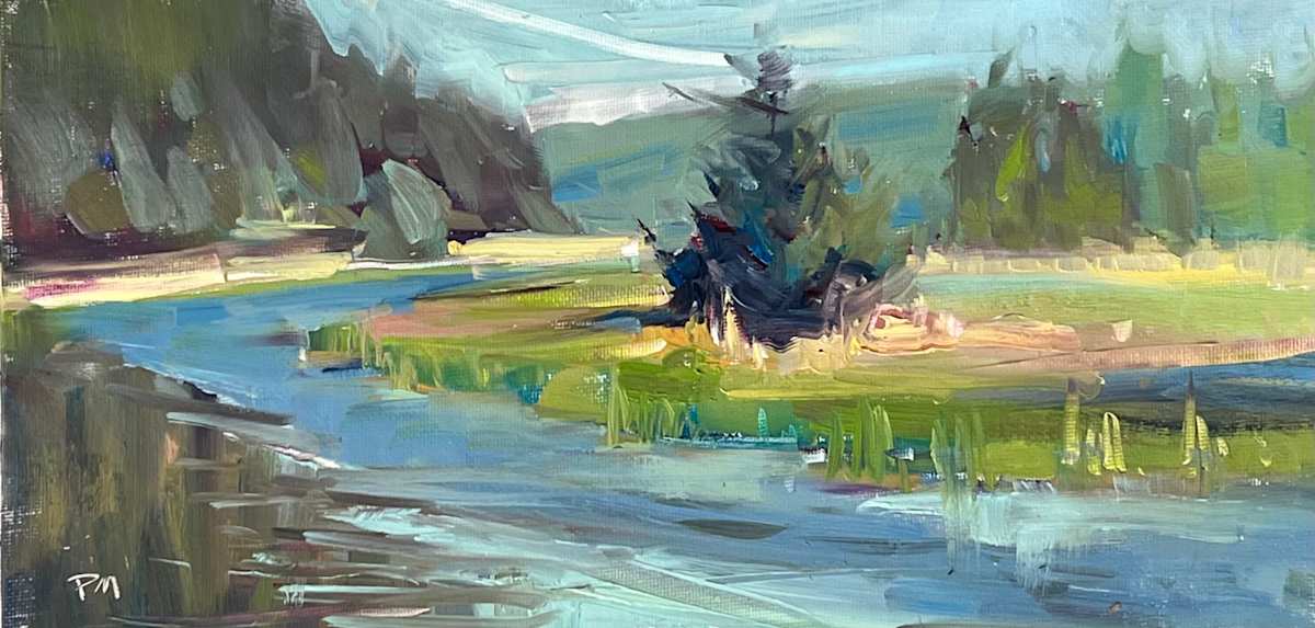 Bandon Marsh - Late Afternoon by Patti McNutt  Image: Bandon Marsh, Late Afternoon