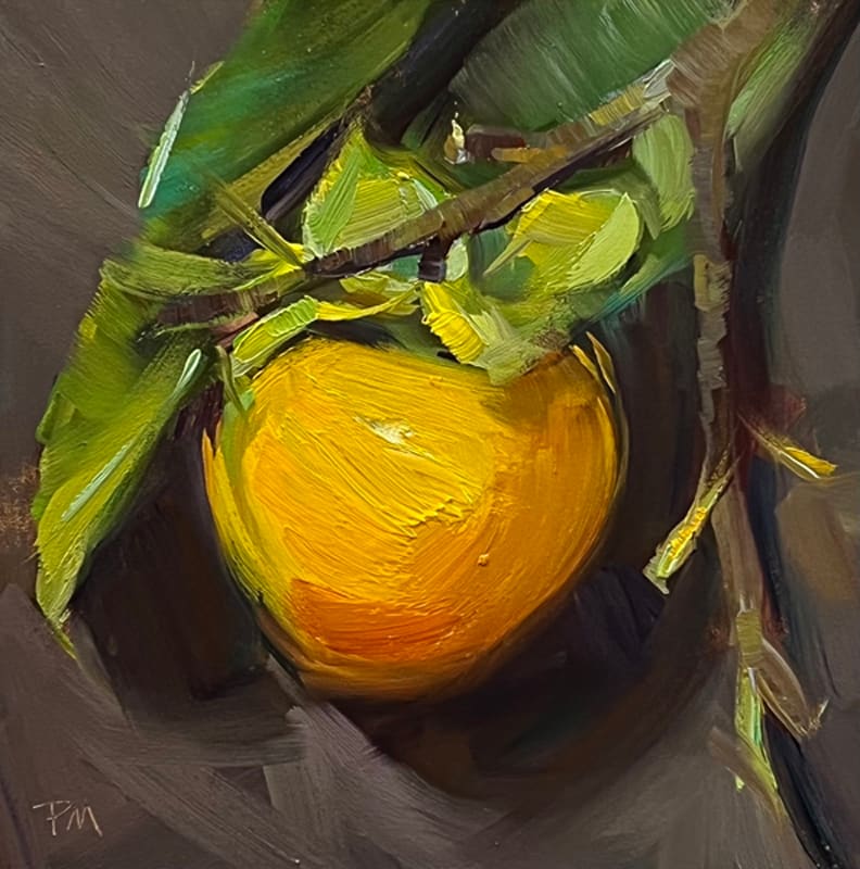 Persimmon Portrait by Patti McNutt  Image: Fellow Artist Mary Henzie, this Persimmon tree has quite the crop this year!