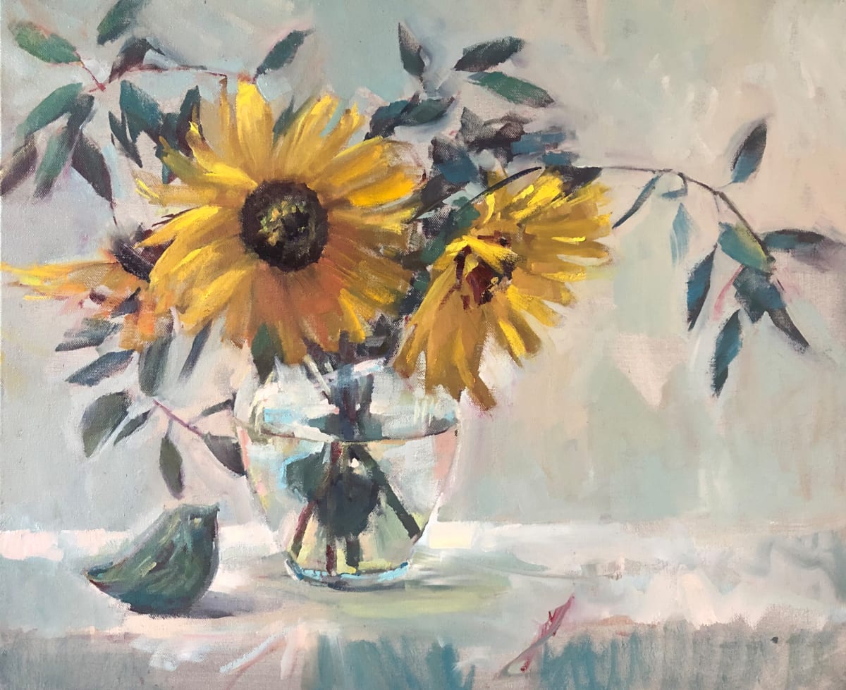Yellow and Green Happy Place by Patti McNutt  Image: 20x24 Oil on Canvas