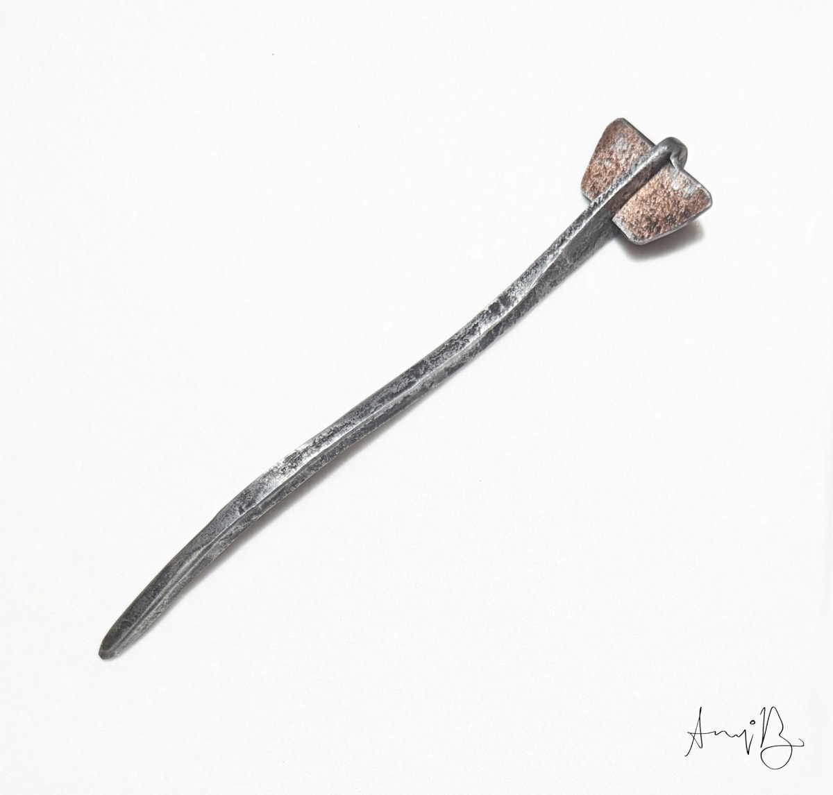 Forged Steel Hair Stick No.2 - $100.00 by Annalisa Barron 