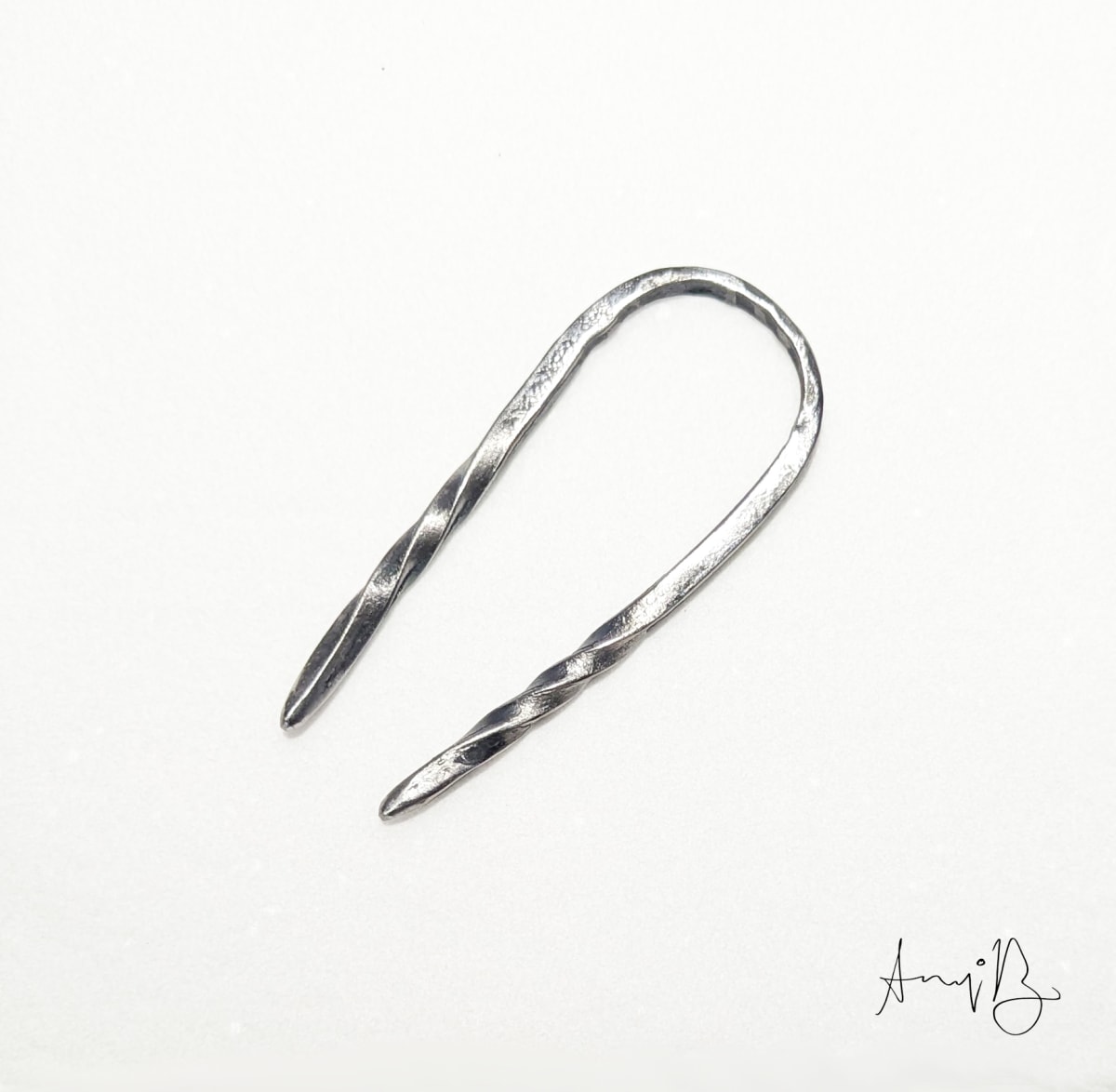 Forged Hair Stick  (Loop No. 1) - $45.00 by Annalisa Barron 