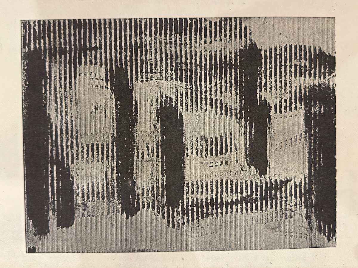 Blue Lines Scape (Zerox Prints Nine Unique Oil stick Based) by Richard Morrison, Image 1.