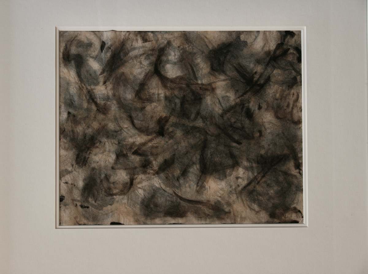 Black and Beige layered abstraction by Richard Morrison  Image: 9704