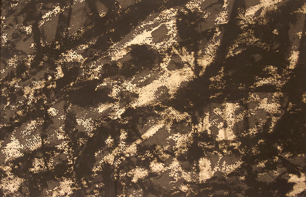 Black Oilstick Abstraction on Xerox by Richard Morrison 