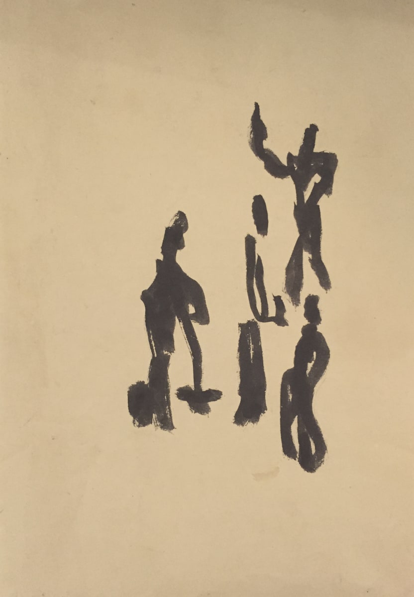 (Four Ink Figures (by Richard Morrison?) by Unknown Unknown 