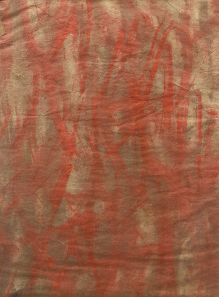 Red and Grey Oilstick Layered by Richard Morrison 