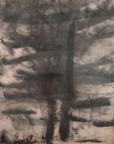 Two Lines in charcoal by Richard Morrison by Richard Morrison  Image: 4516