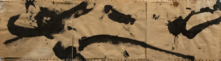 Ink Triptych on Computer Paper by Richard Morrison 