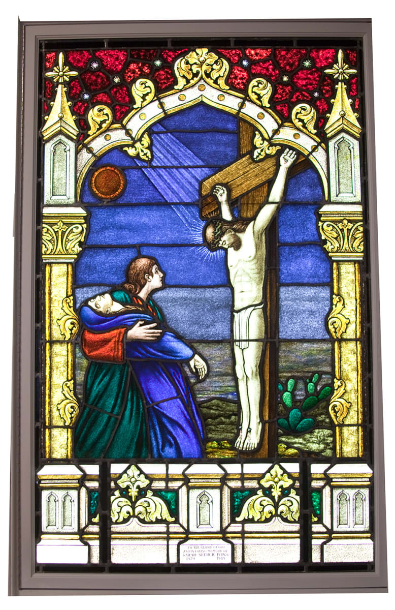 Crucifixion of Jesus by Arnold Gavin Glass Studio 